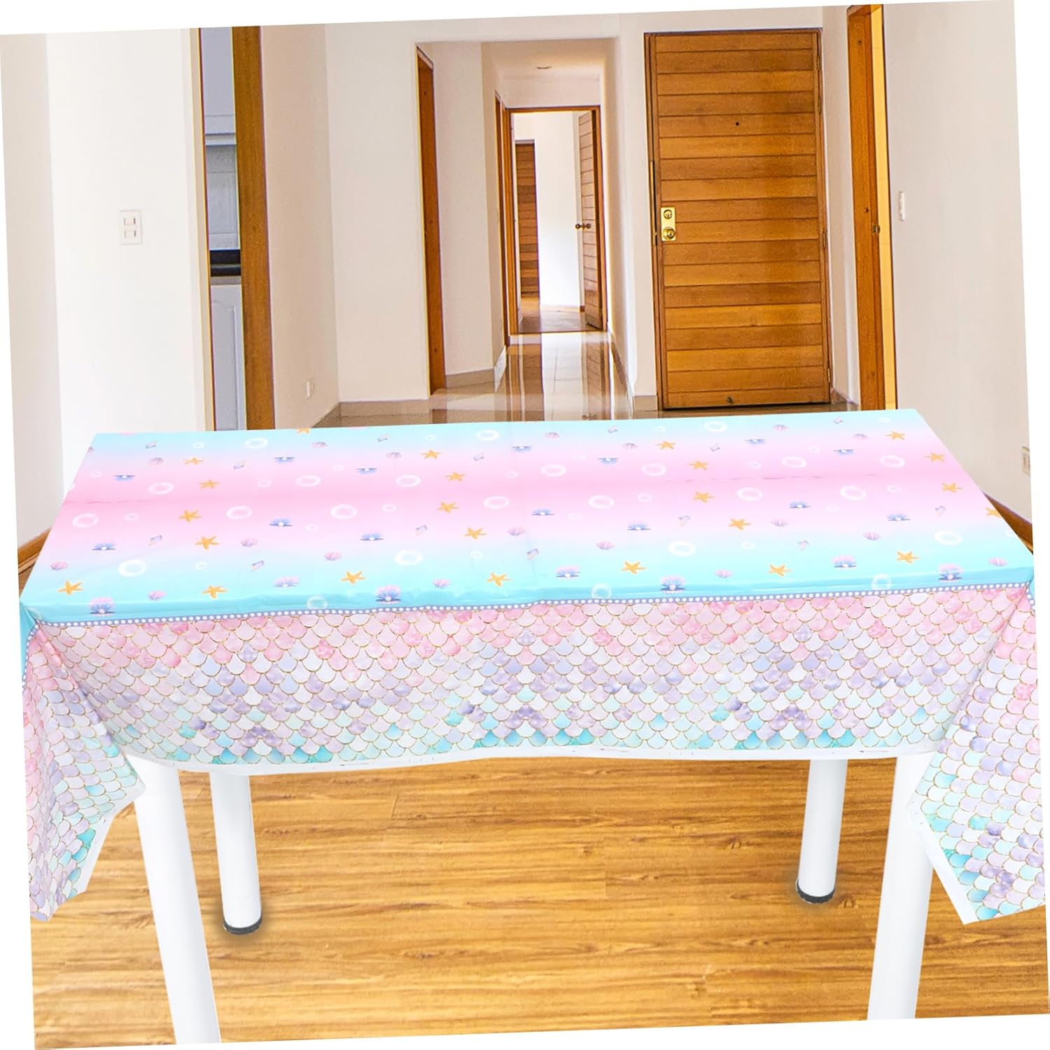 MAGICLULU Mermaid Themed Birthday Party Tablecloth for Boys and Girls