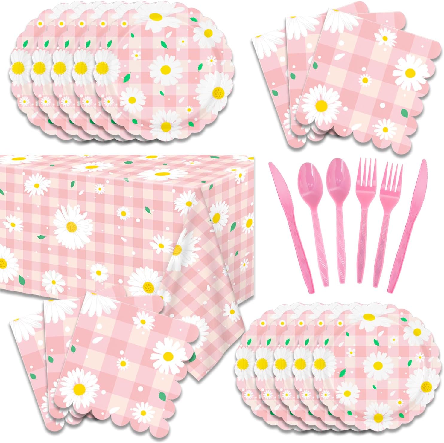 121Pcs Daisy Birthday Party Decorations Set