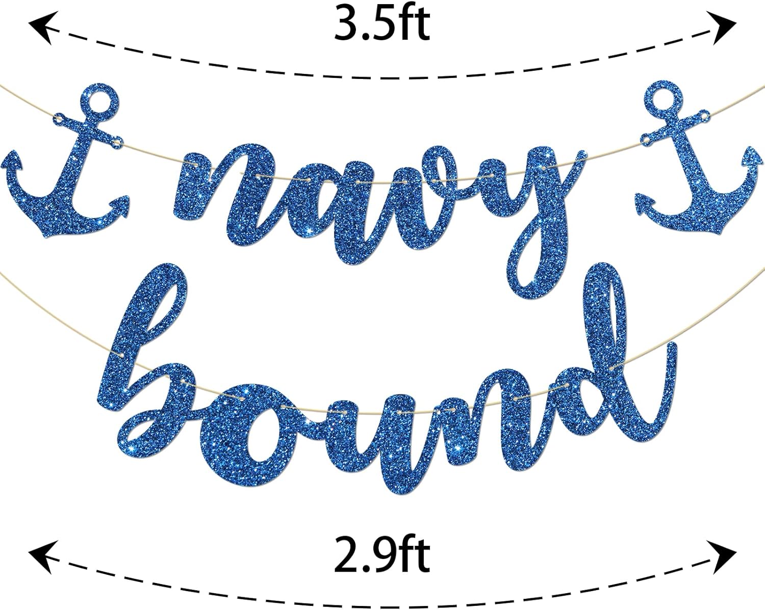 Navy Bound Banner for Military Party Decorations