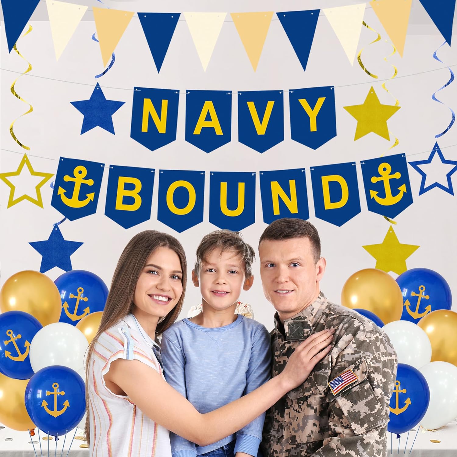 Holkcog Navy Party Decorations Banner Set