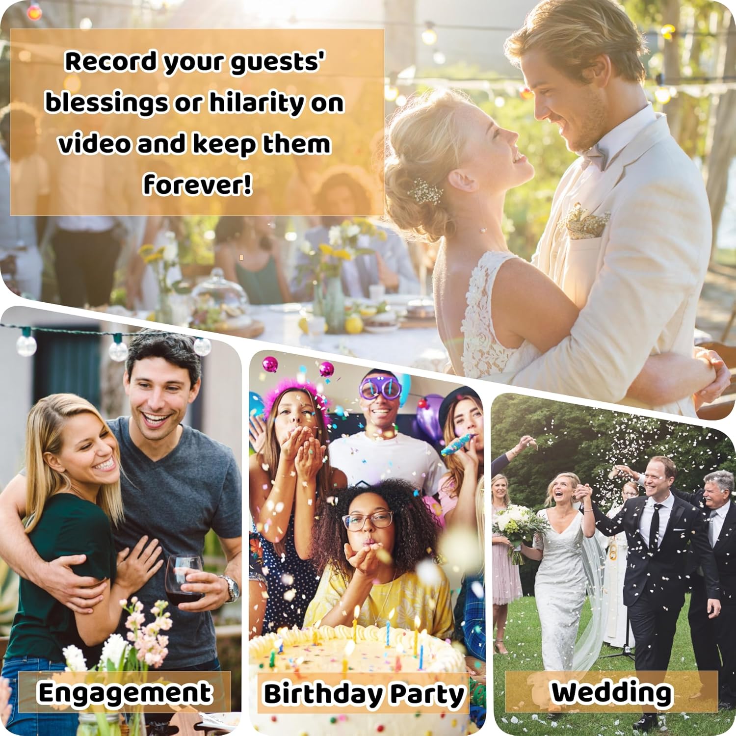 RetroVox Video Audio Guest Book for Weddings and Events 1