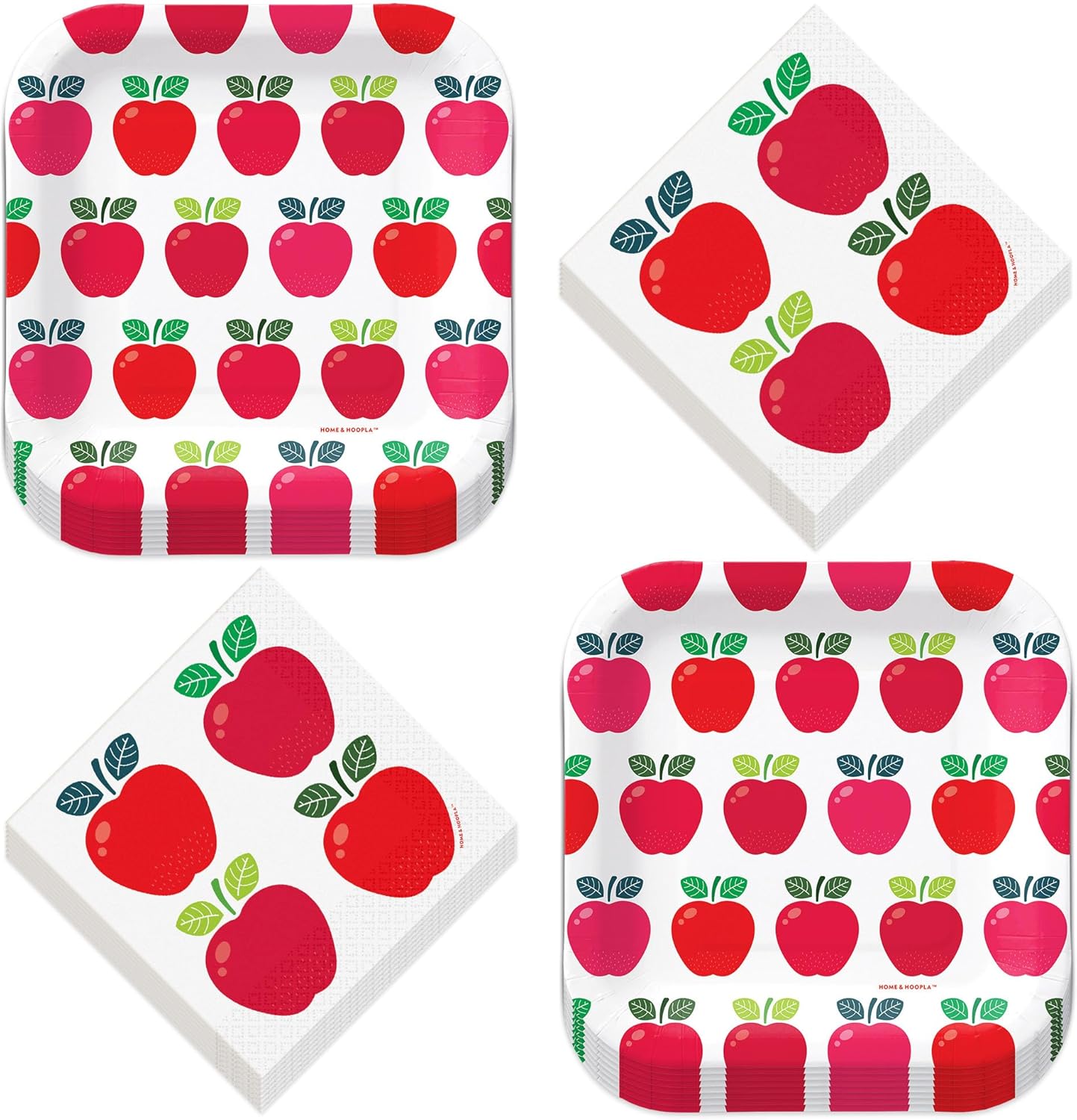 HOME HOOPLA Apple Party Supplies Set