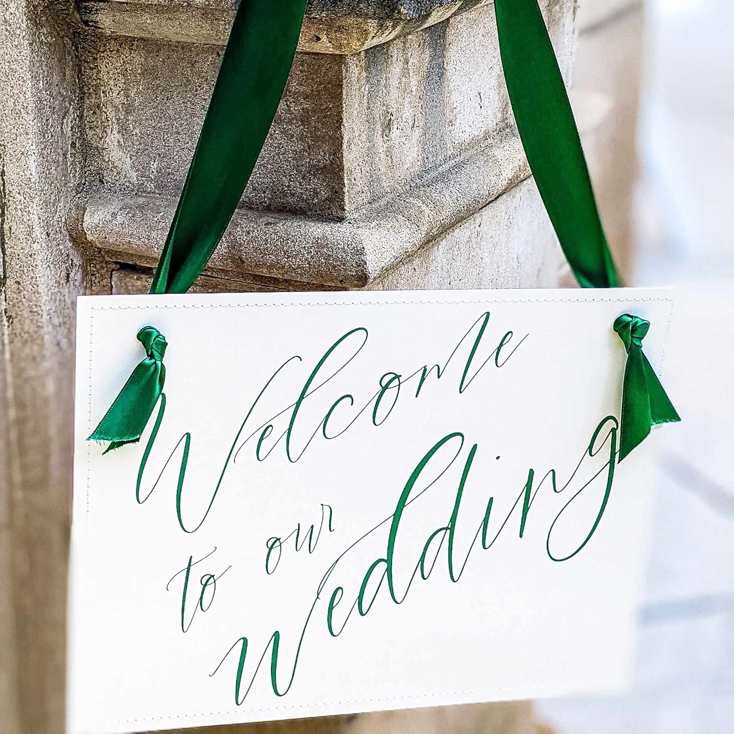 Welcome to Our Wedding Chair Sign - 11x85 Inch Custom Decor