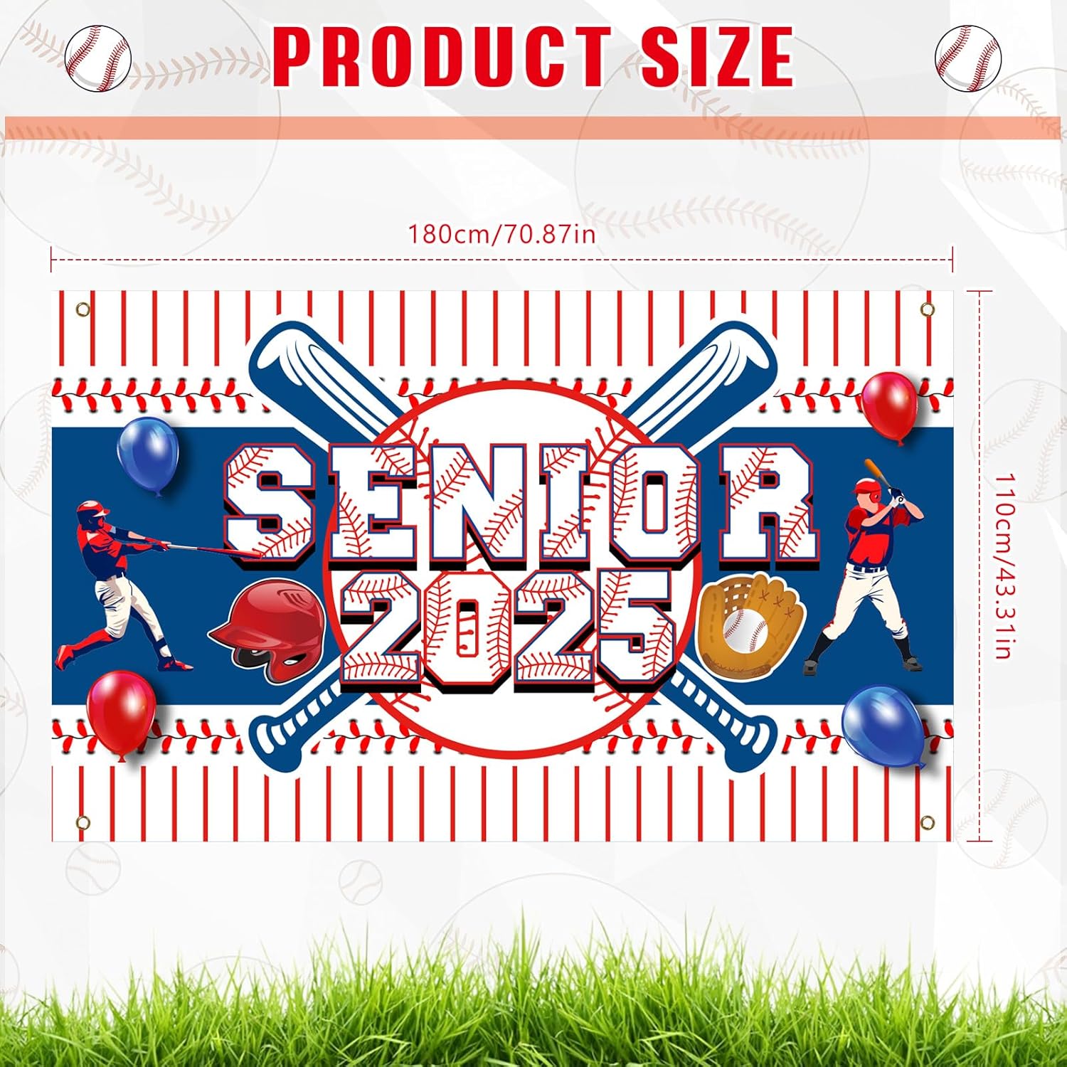 2025 Senior Night Baseball Backdrop Banner