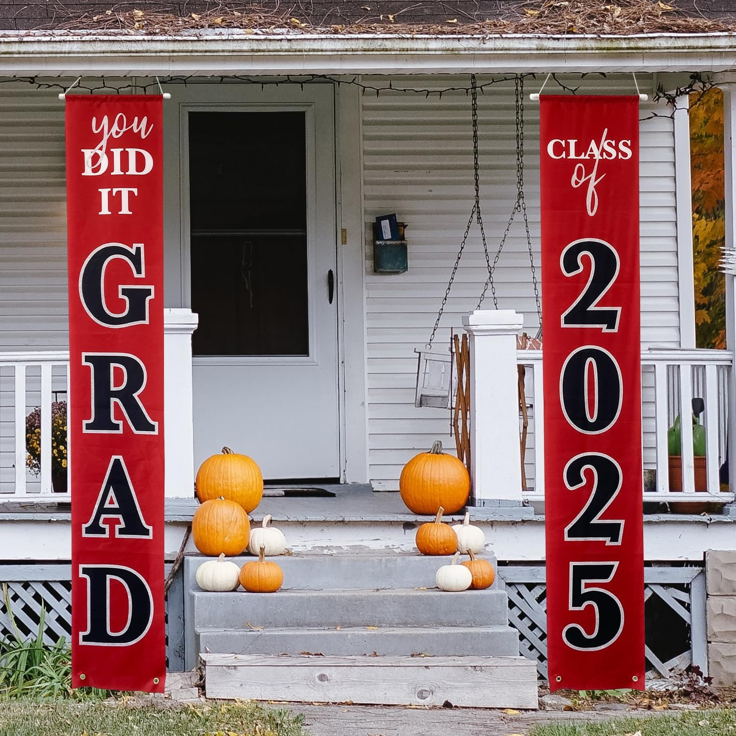 Class of 2025 Graduation Banner Black Gold