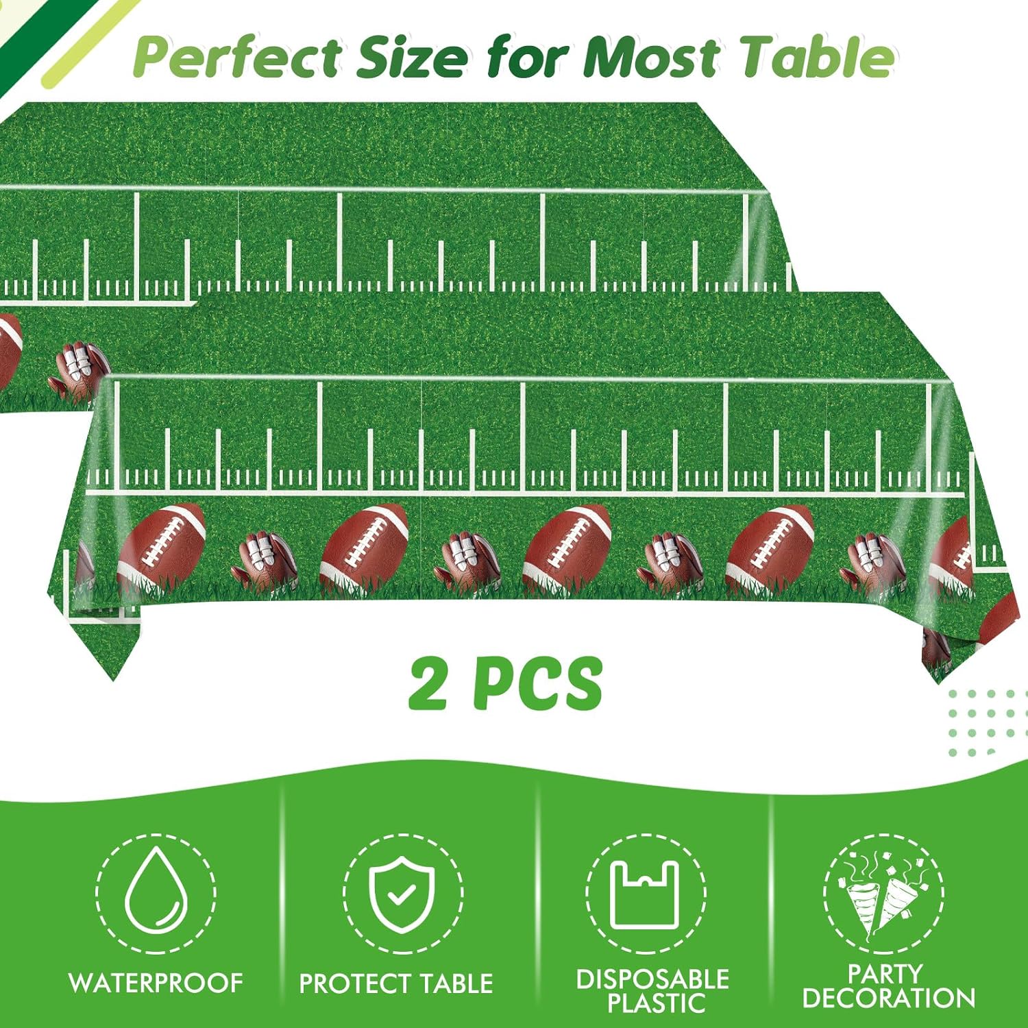 62Pcs Football Party Decorations Set for 20 Guests