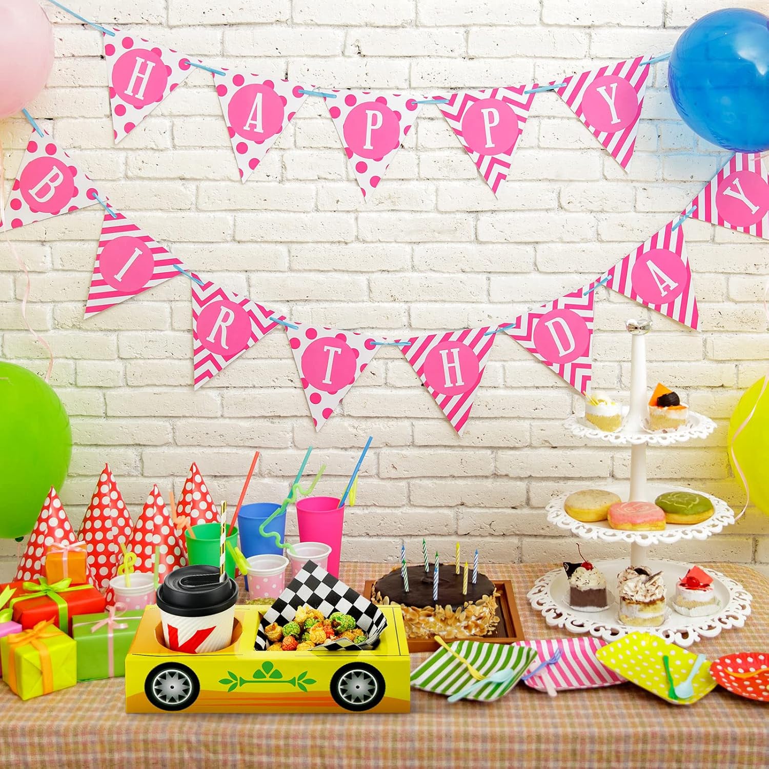 Lincia 12 Piece Race Car Food Boxes Party Supplies
