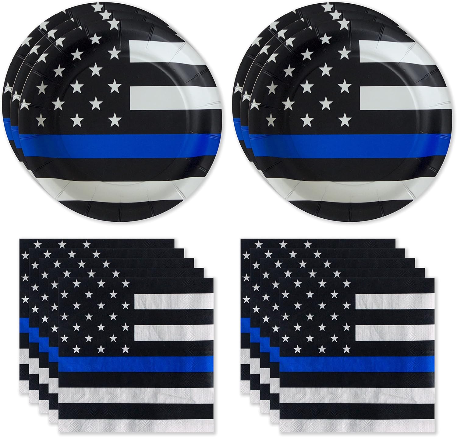 Thin Blue Line Party Pack for 16 Guests