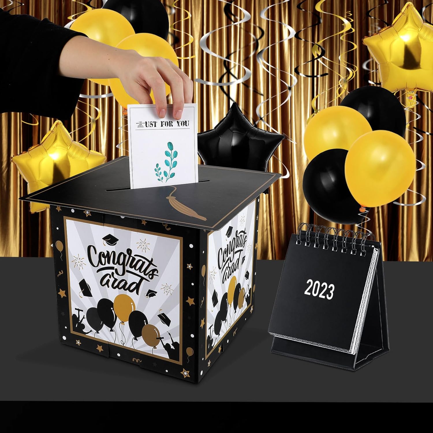 PRETYZOOM 2023 Graduation Card Box for Party Supplies