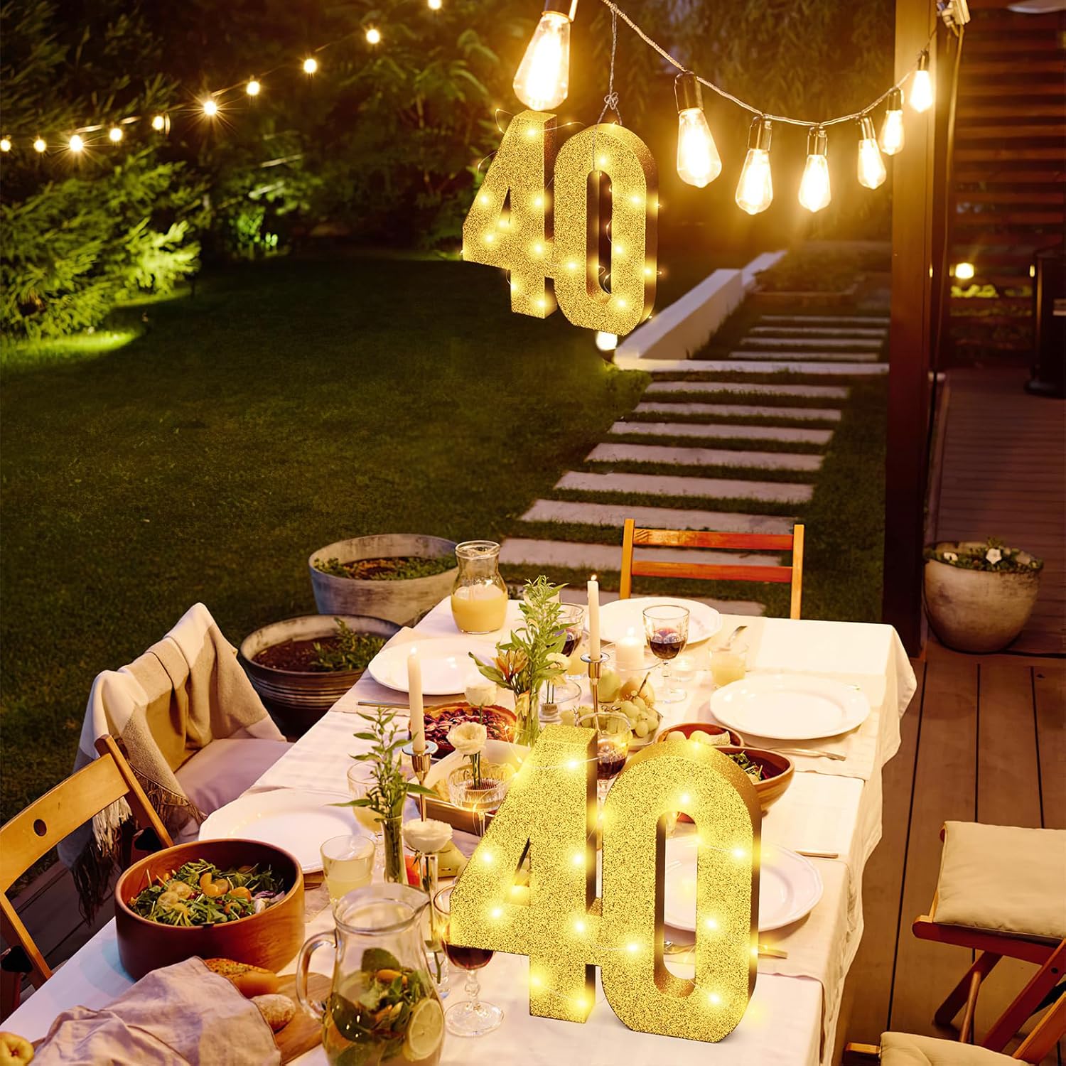 Usongshine 40th Birthday Celebration Centerpieces