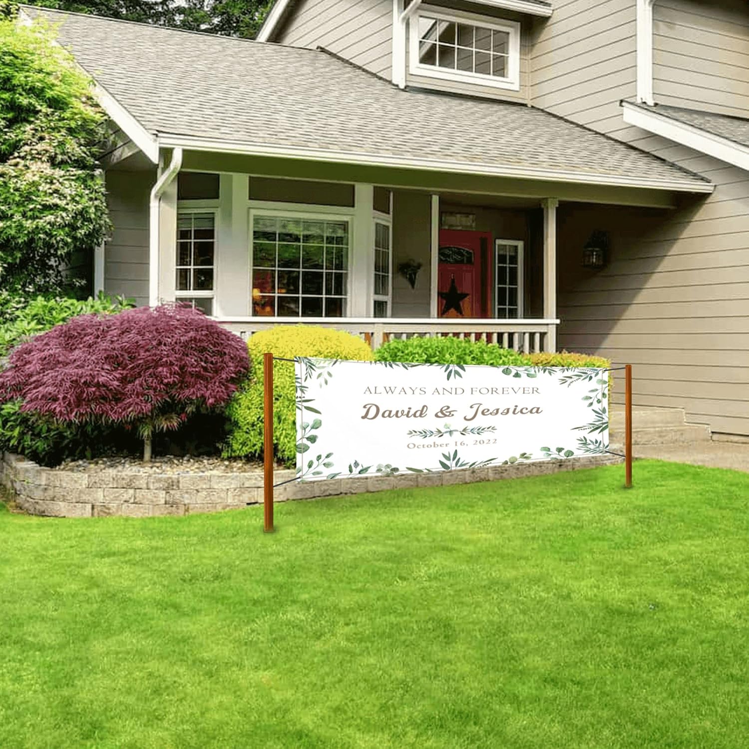 Always Forever Custom Wedding Banner 47x12