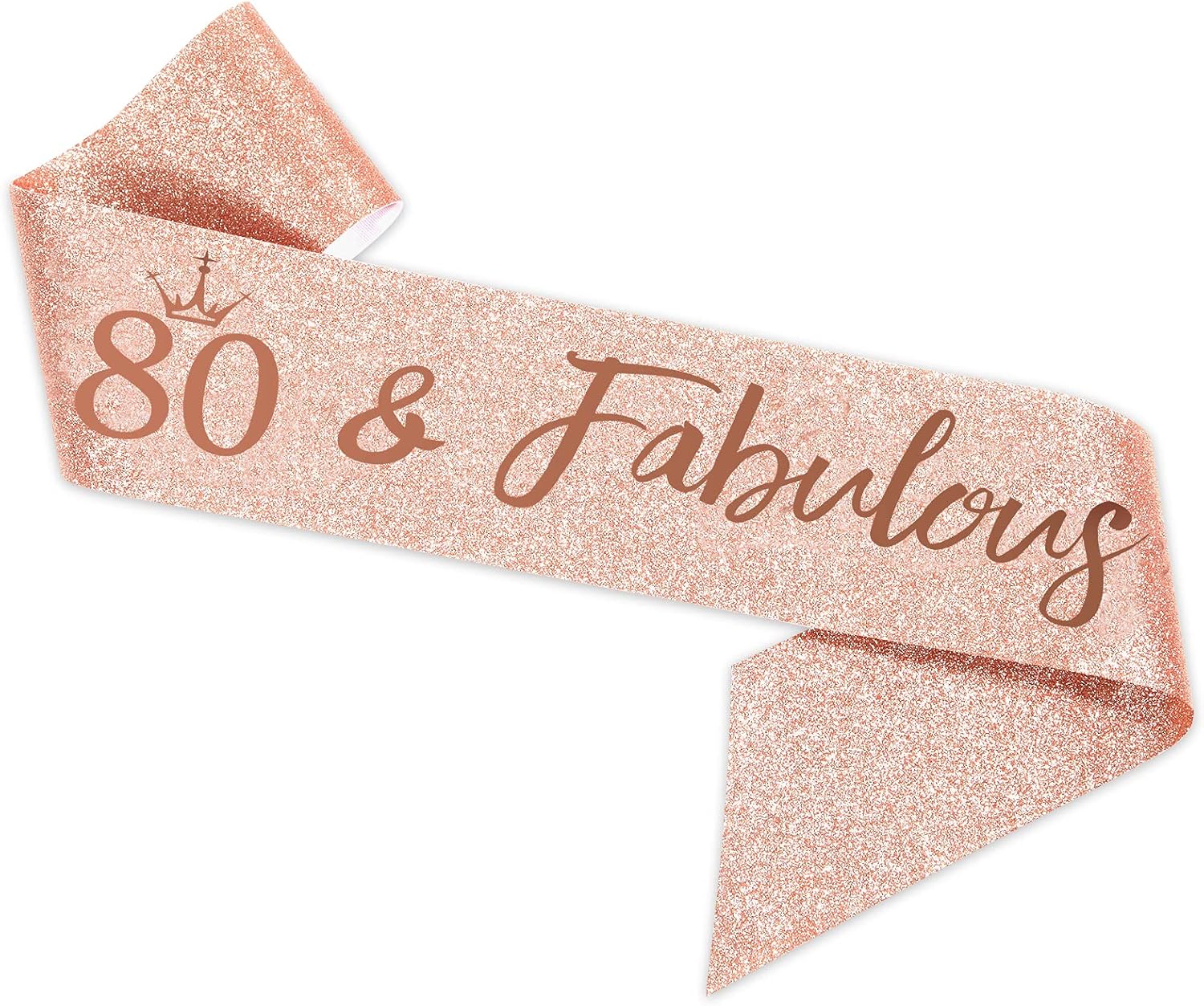 Rose Gold Birthday Tiara and Sash Set for Women