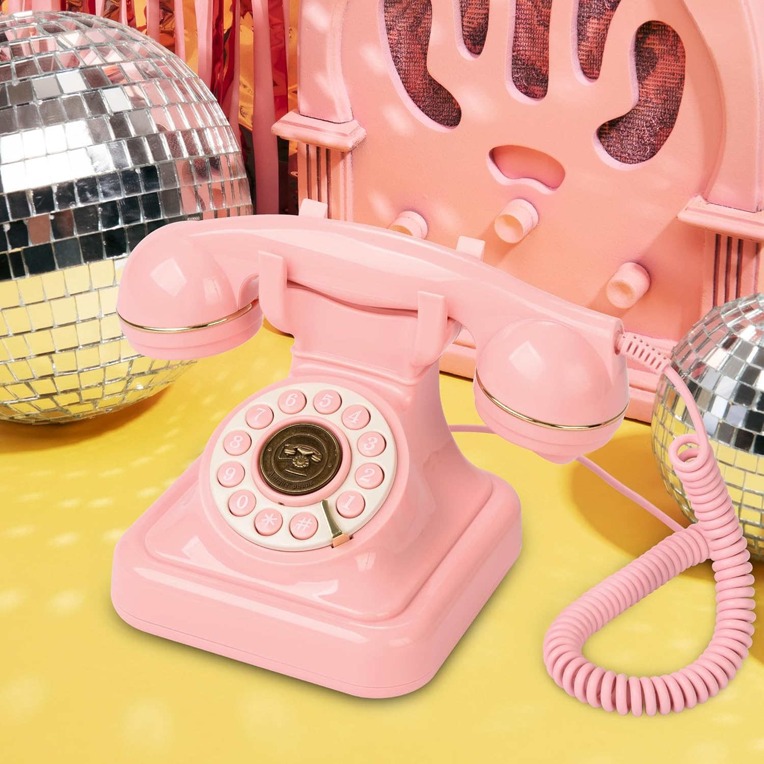 Pink Audio Guest Book Phone for Weddings