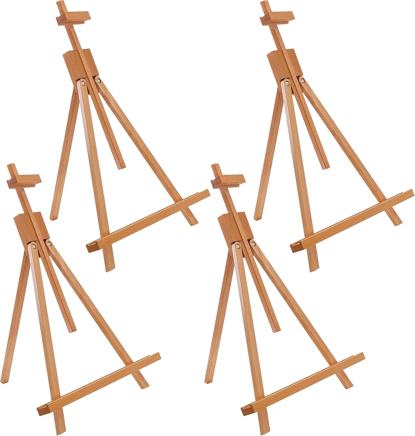 US Art Supply 31 High Wood Easel Set of 4