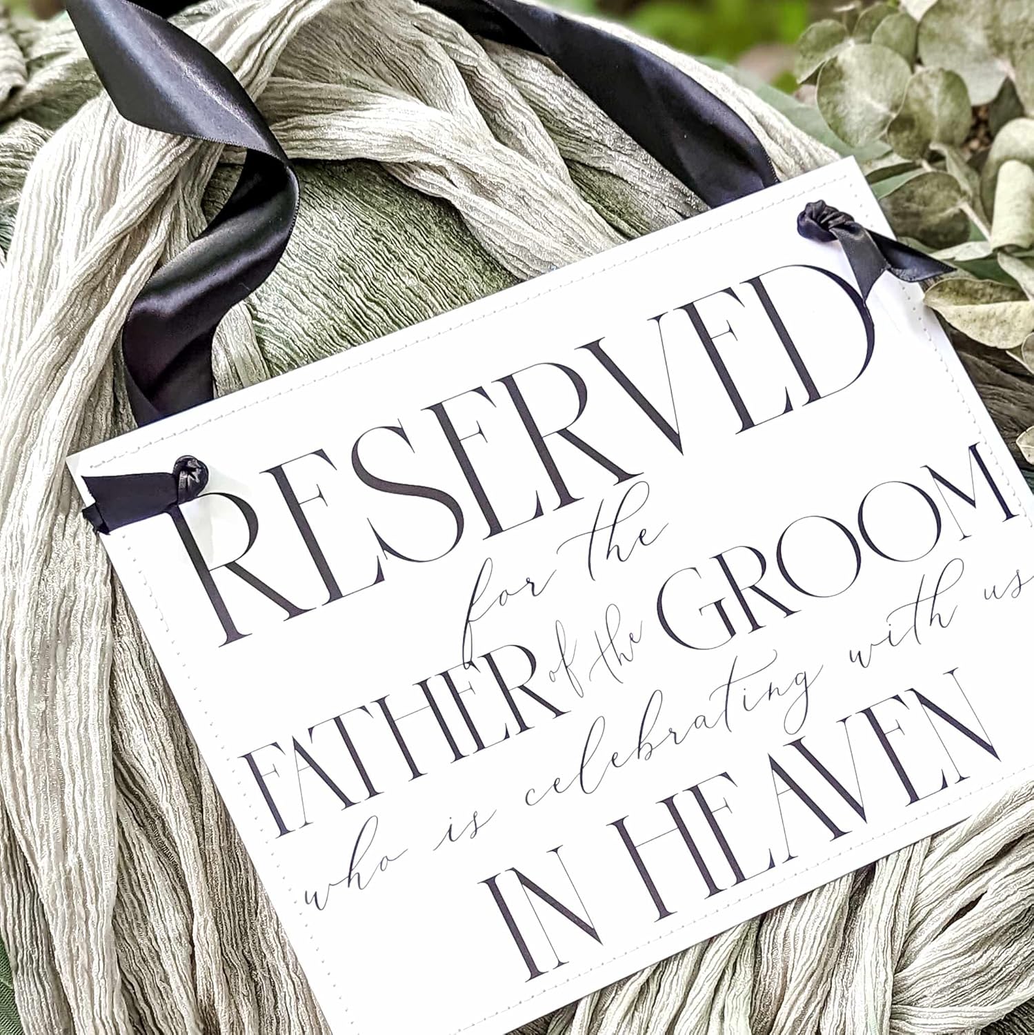 Wedding Memorial Sign for Grooms Dad