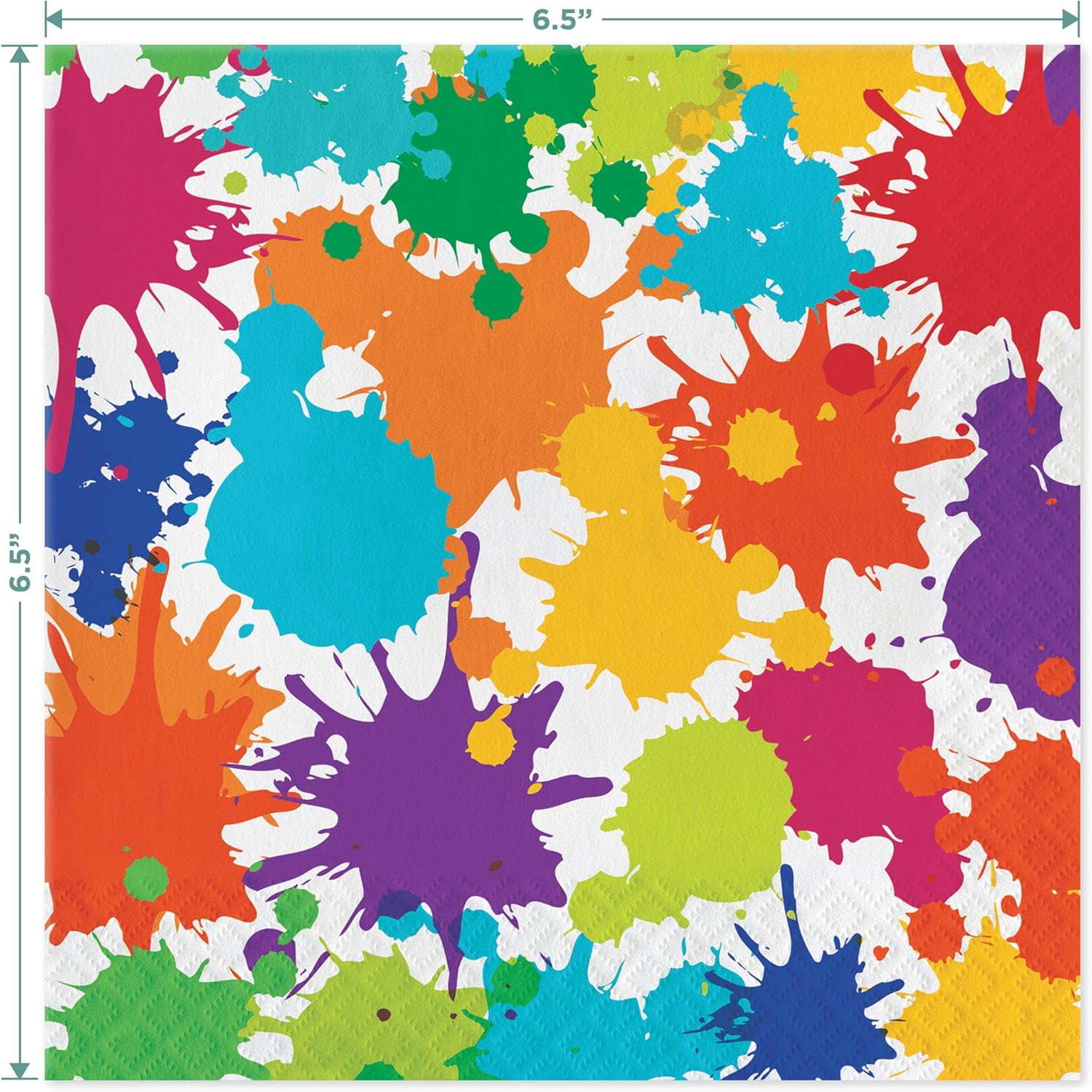 Art Party Supplies - Colorful Paint Splatter Dessert Set