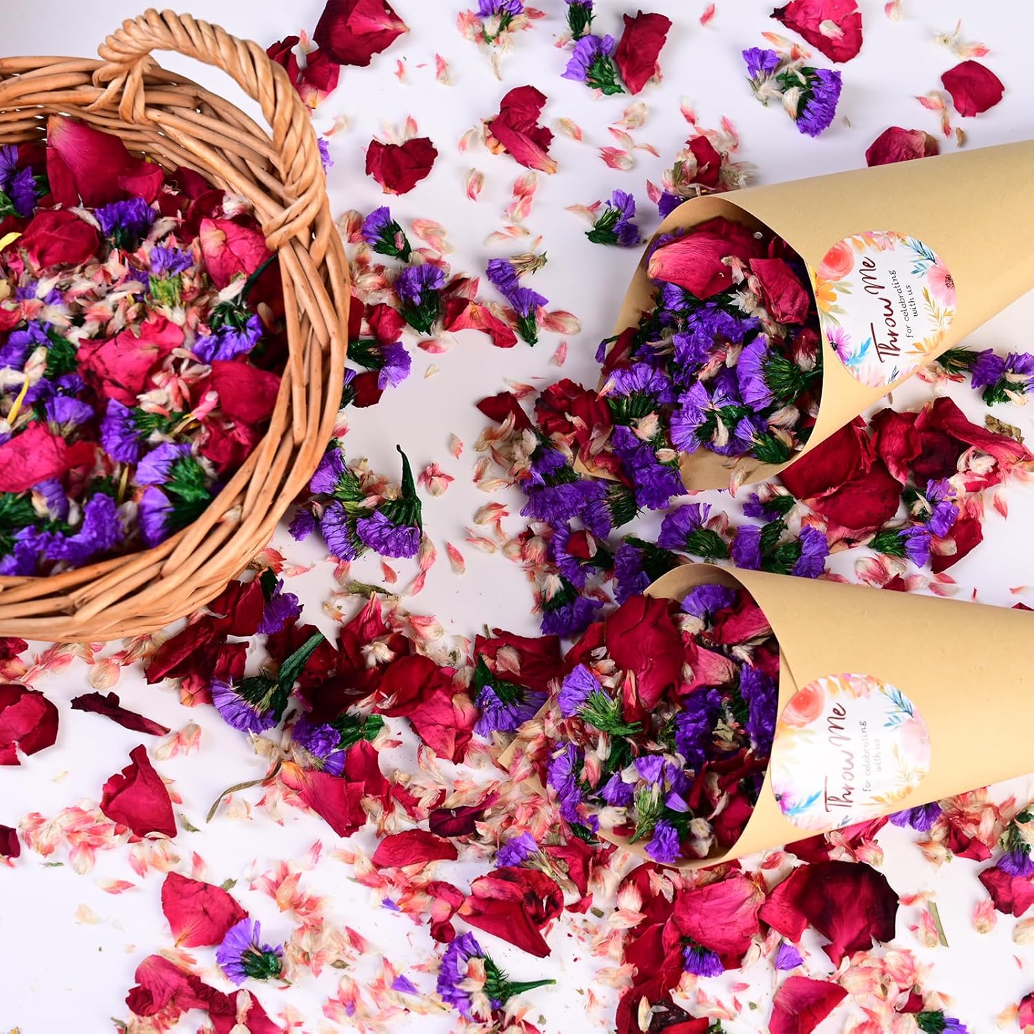 Koceko 40 Cup Biodegradable Flower Petal Wedding Confetti Set