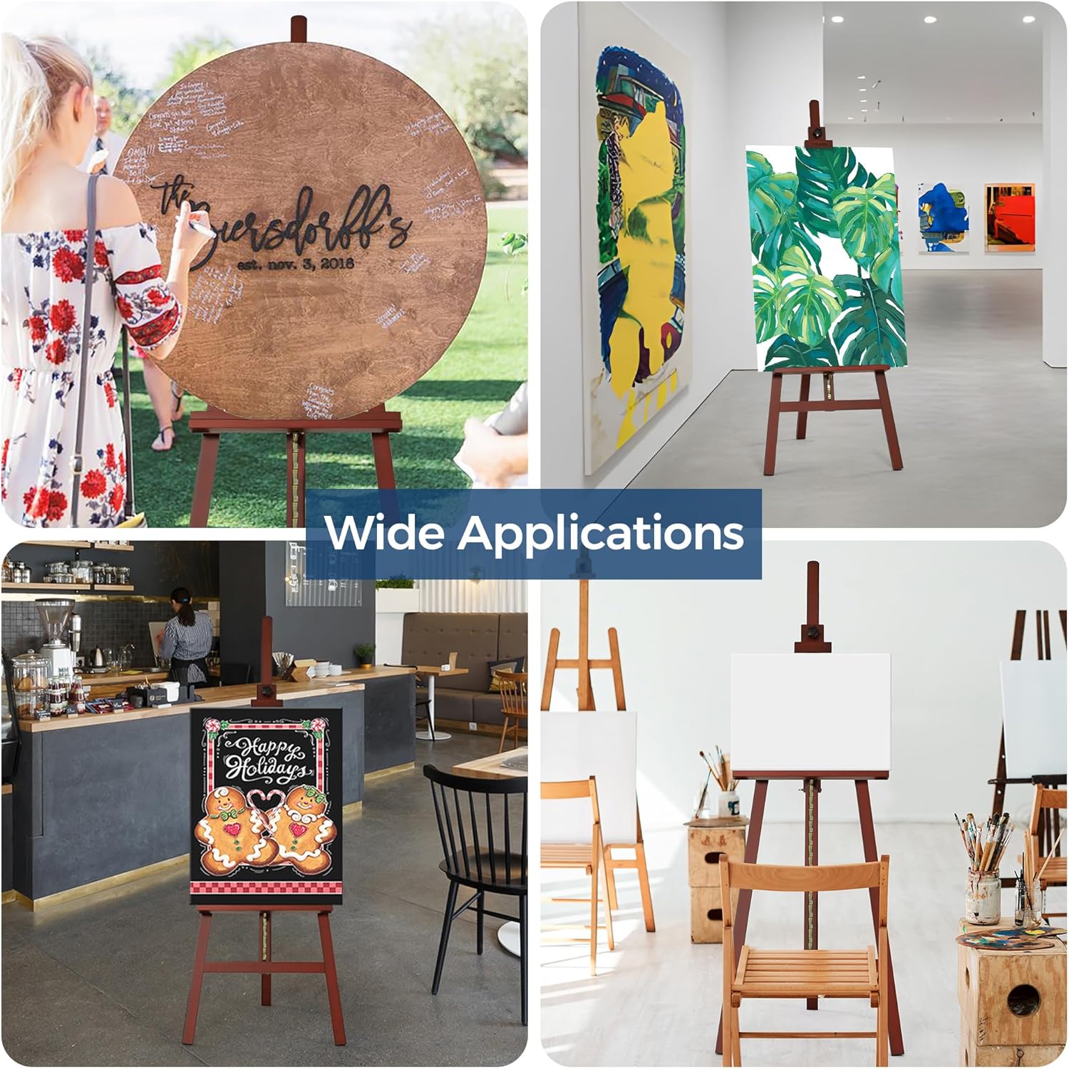 VISWIN Foldable Wooden Art Easel for Painting and Display