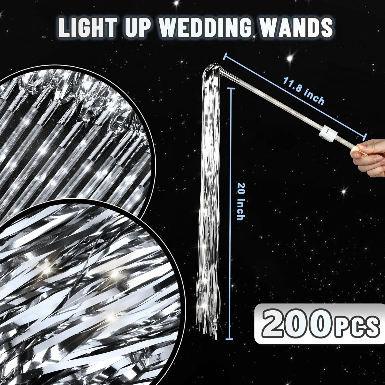 200 PCS LED Wedding Wands for Send Off and Party