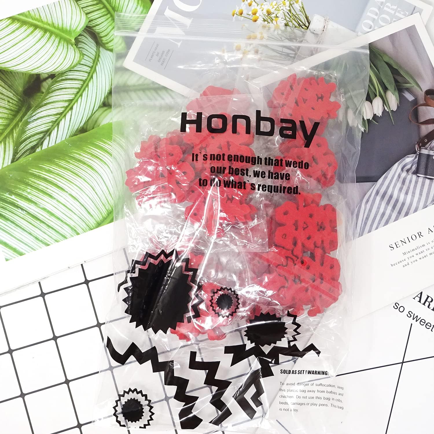 Honbay 120PCS Double Happiness Confetti - Red Non-Woven Wedding Decor