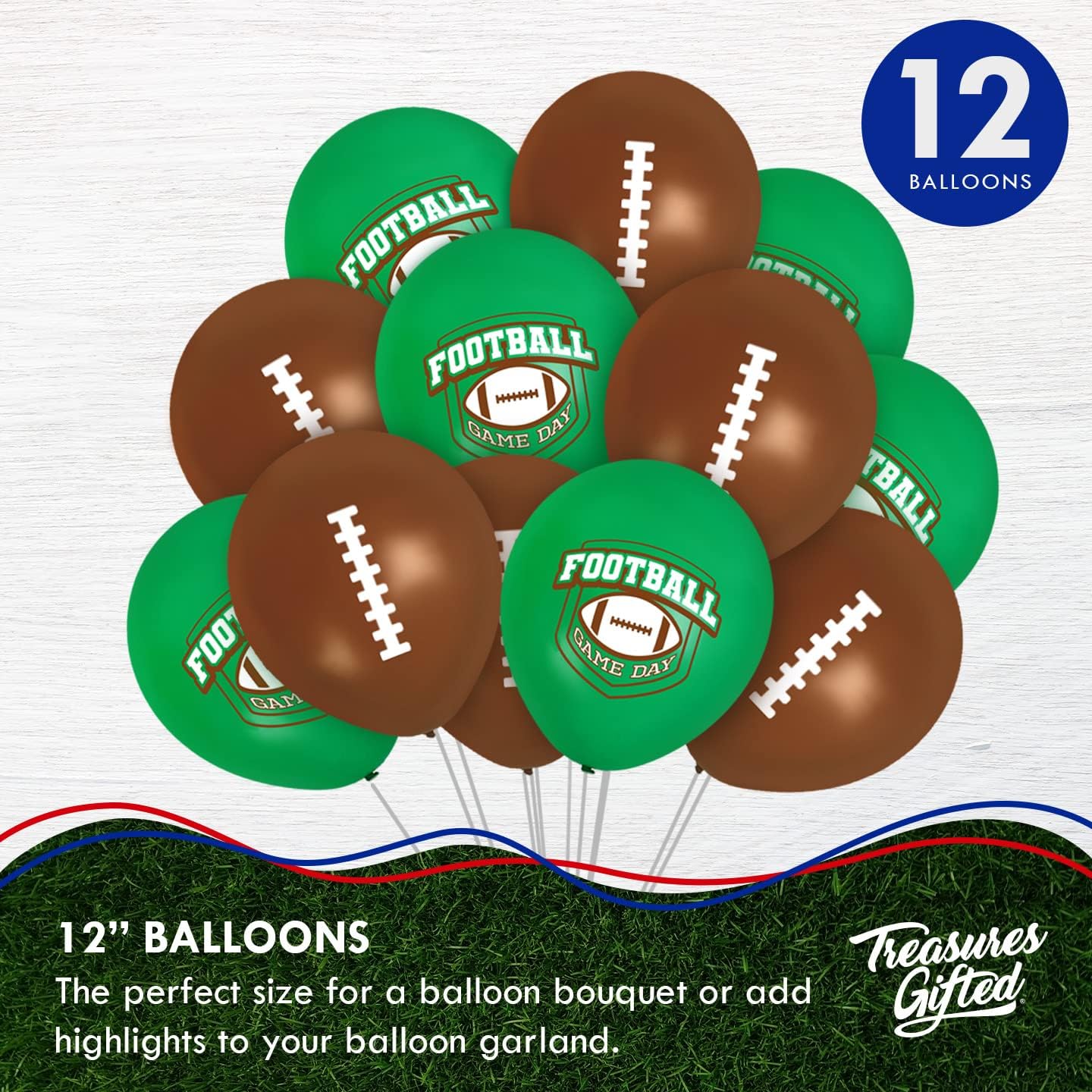Treasures Gifted Football Party Decorations for 24 Guests