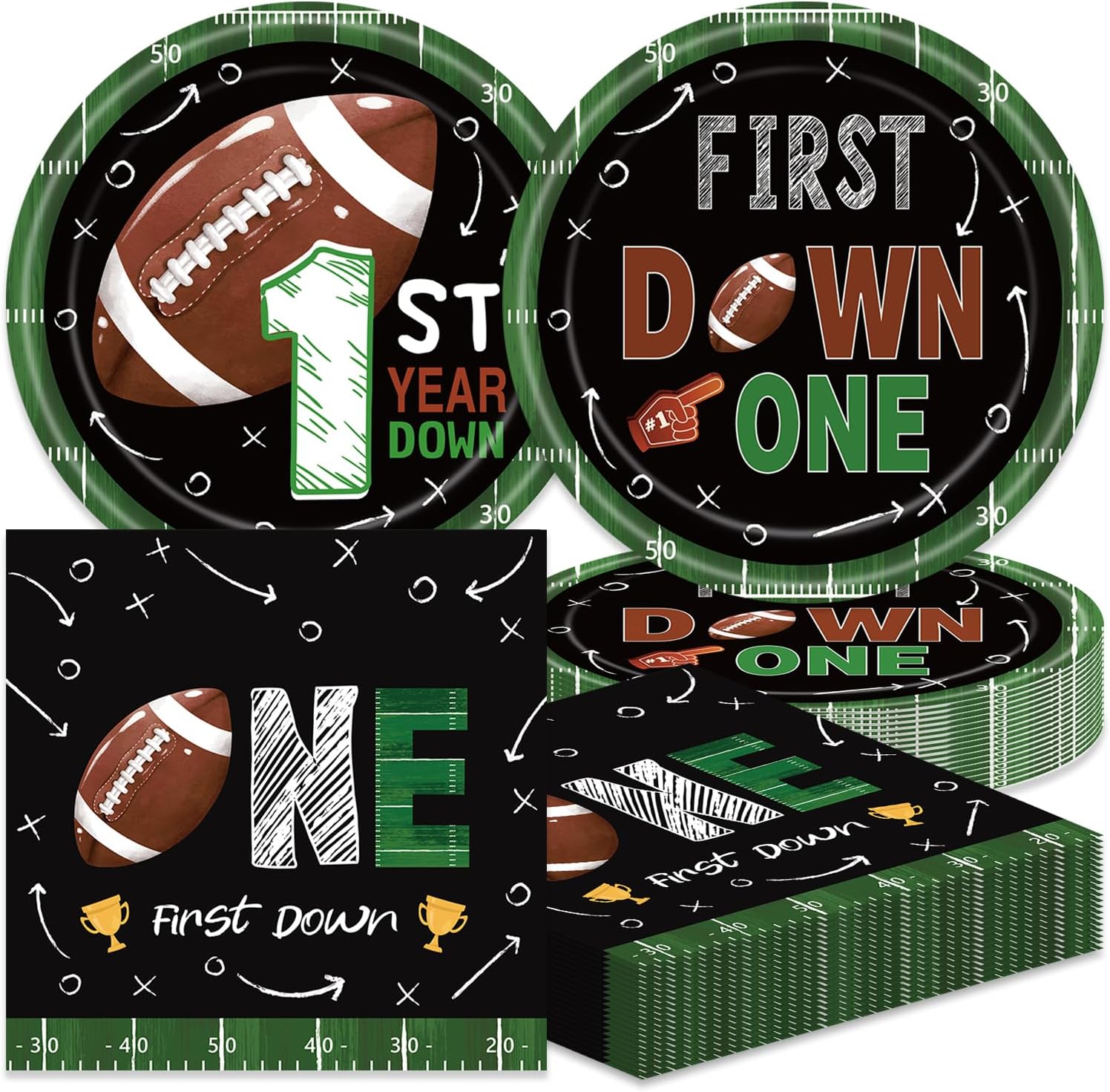 Football Themed 1st Birthday Party Supplies 40Pcs