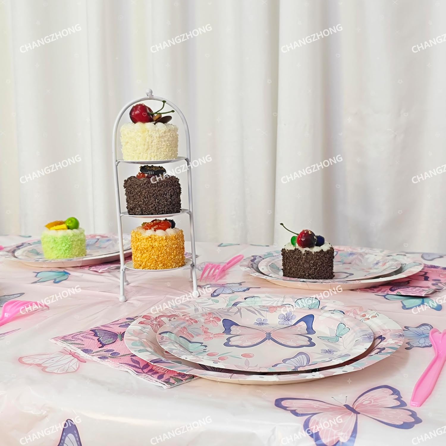 Butterfly Tablecloths 3 pcs 54x108 Inches