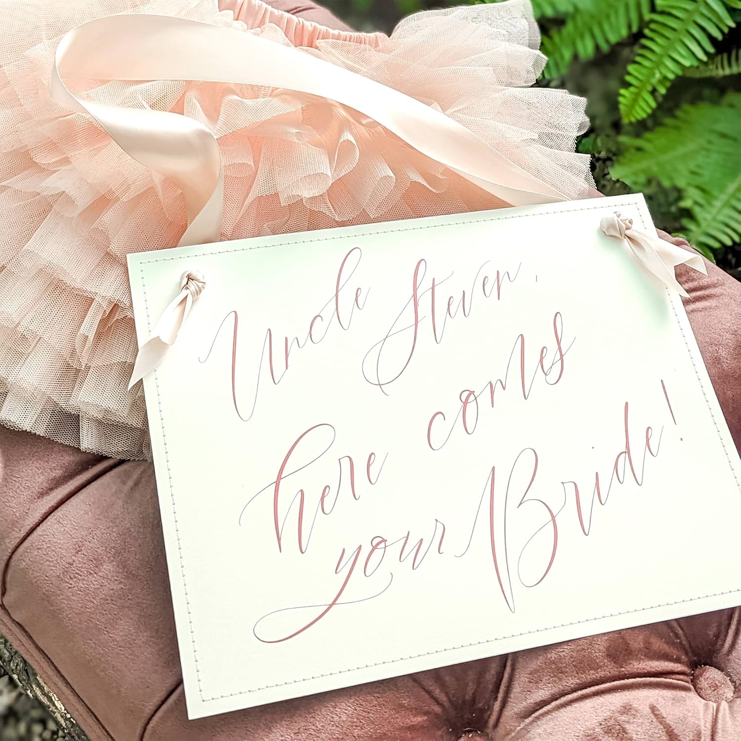 Personalized Ring Bearer Wedding Sign for Niece or Nephew