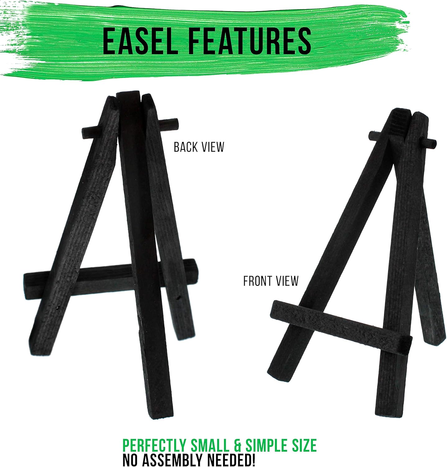 US Art Supply 5 Inch Mini Easel 12 Pack Black