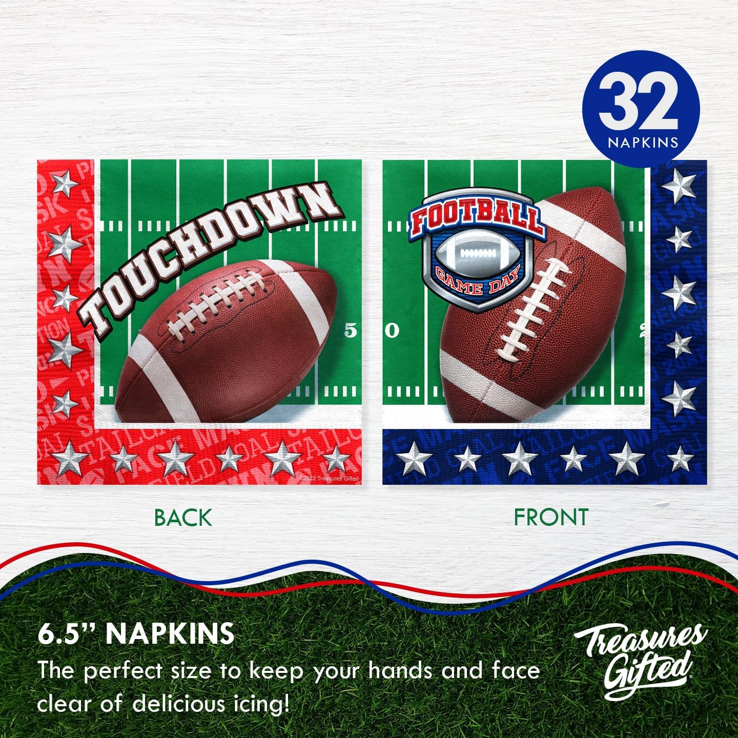 Treasures Gifted Football Party Decorations for 24 Guests