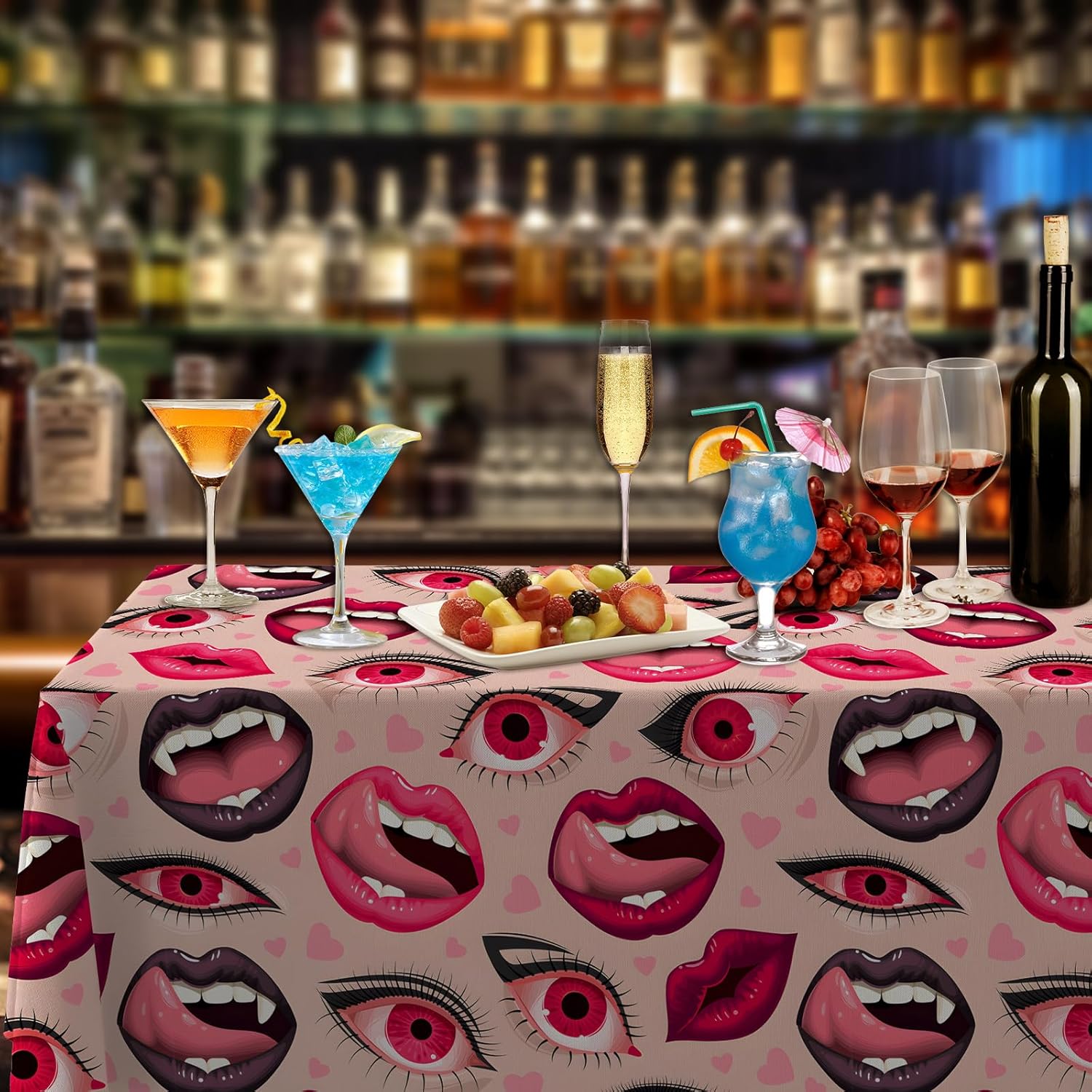 Sexy Lips Love Tablecloths for Party Decorations