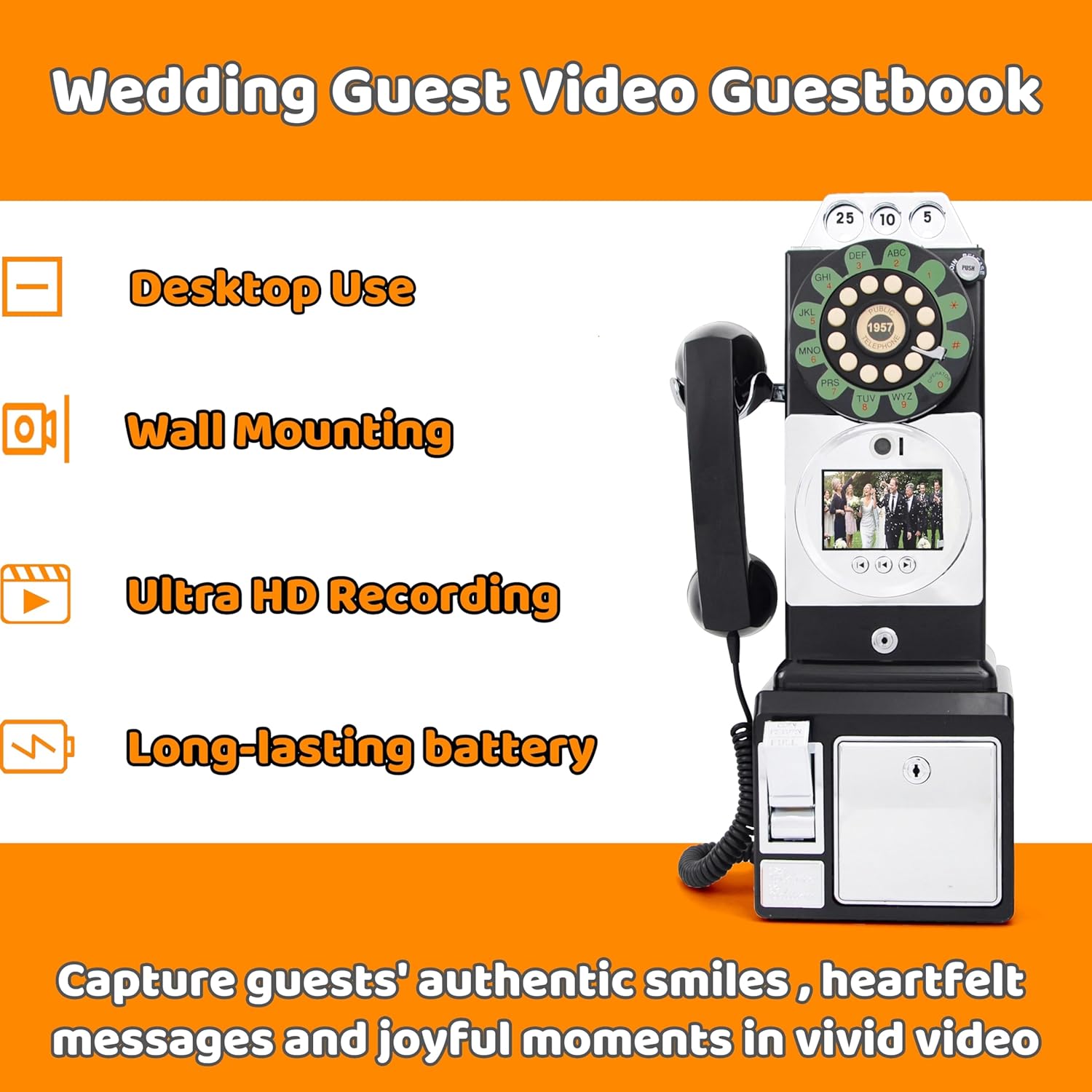 RetroVox Video Audio Guest Book for Weddings and Events 1