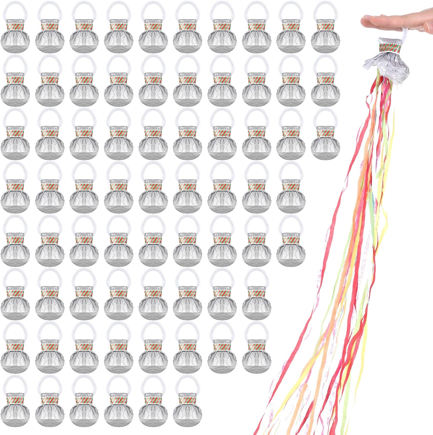 Poen 150 Pcs Streamers Poppers - No Mess Confetti Poppers for Celebrations