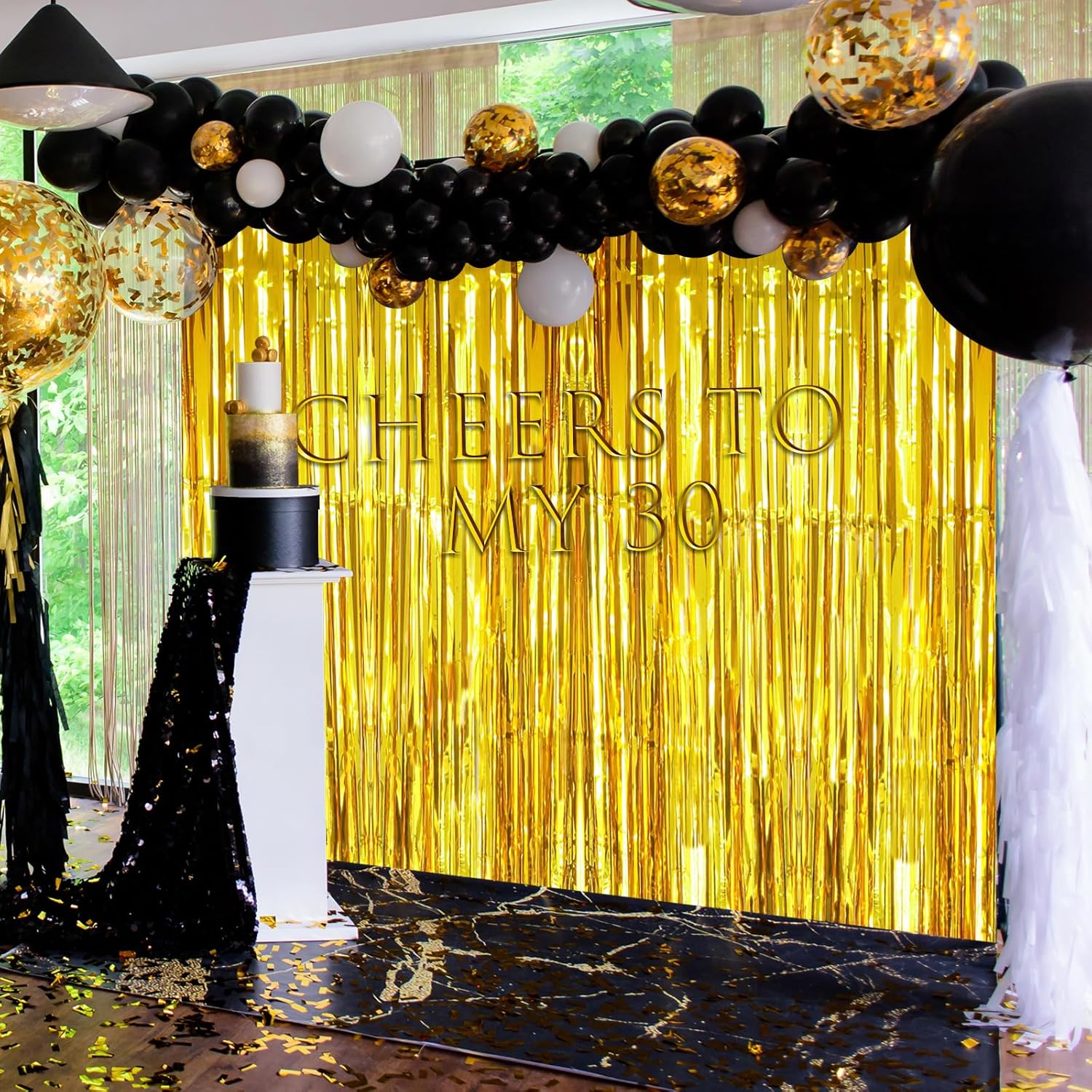 Accevo Gold Foil Streamers 3 Pack Decorations