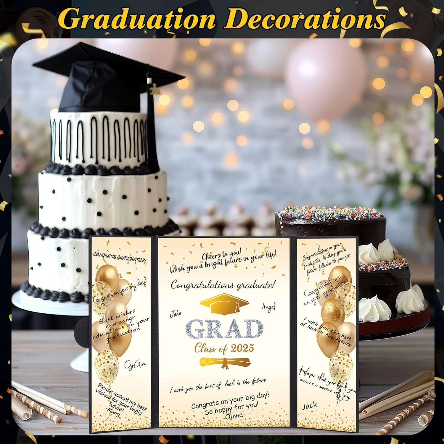 Class of 2025 Black and Gold Guest Book