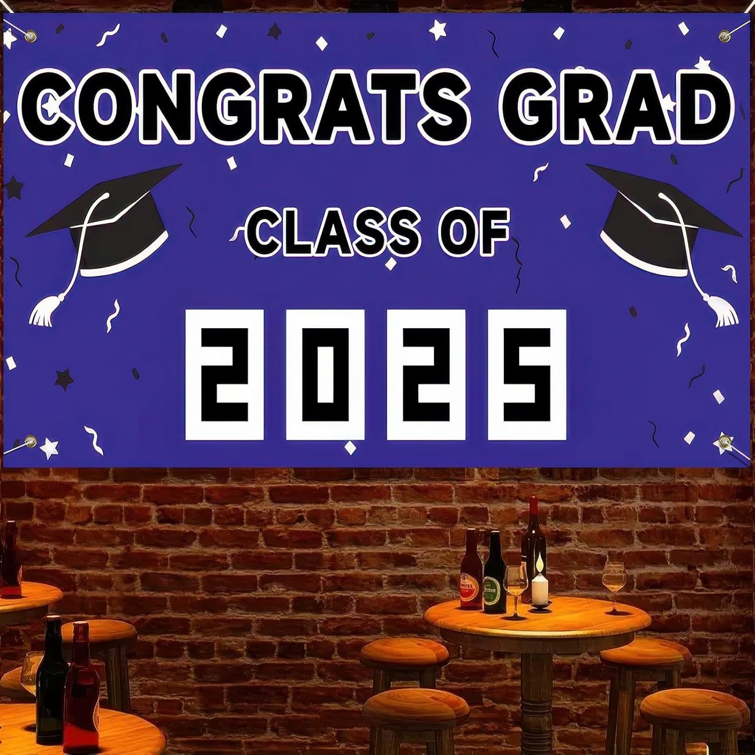 Graduation Banner Outdoor Decor 71x43 Inches