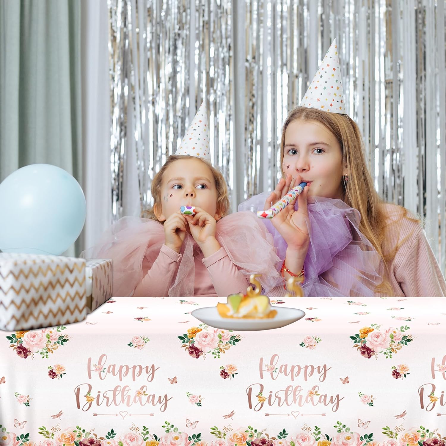 3 Pack Pink Rose Tablecloth for Birthday Parties