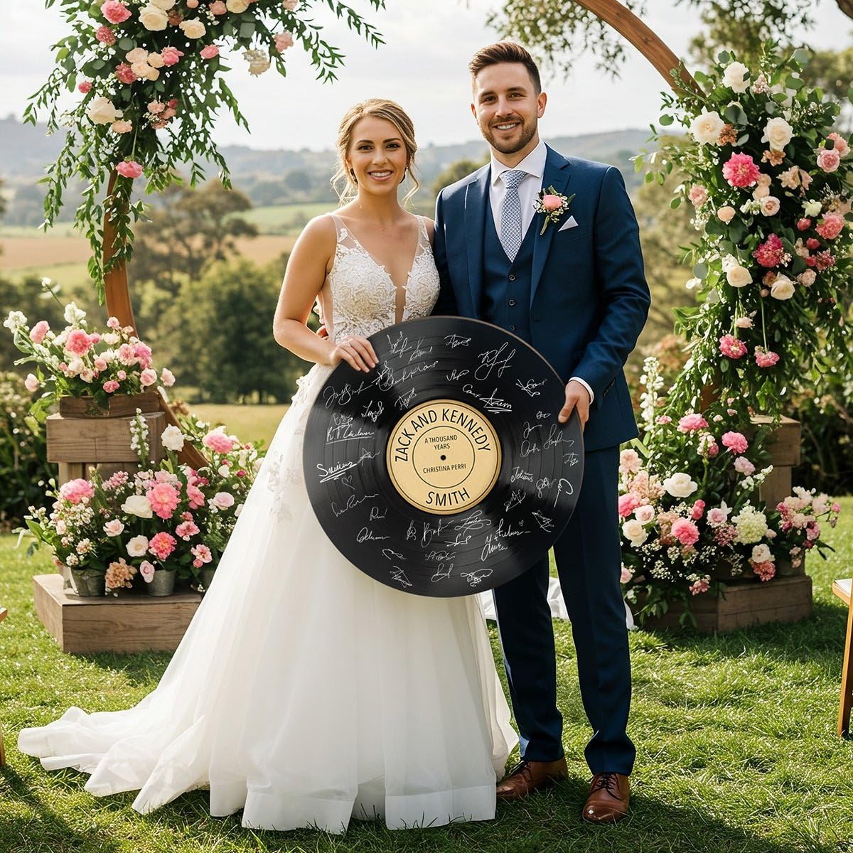 HomeWetBar Personalized Wedding Guestbook Vinyl Alternative