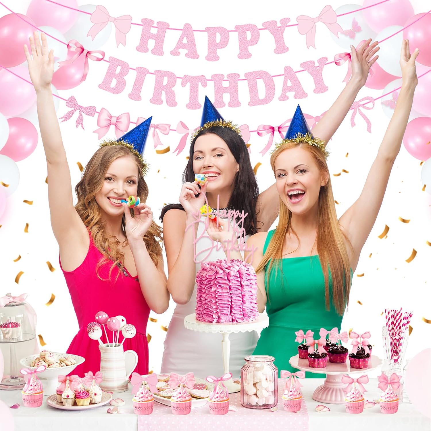 Pink Bow Coquette Birthday Decor Kit