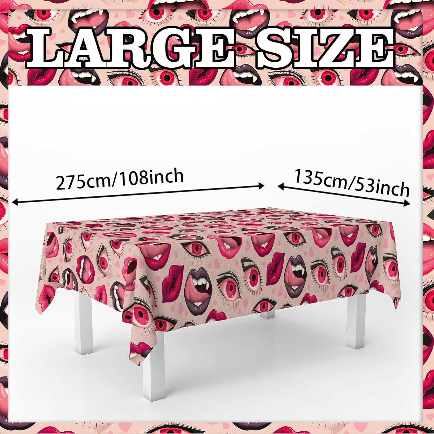 Sexy Lips Love Tablecloths for Party Decorations