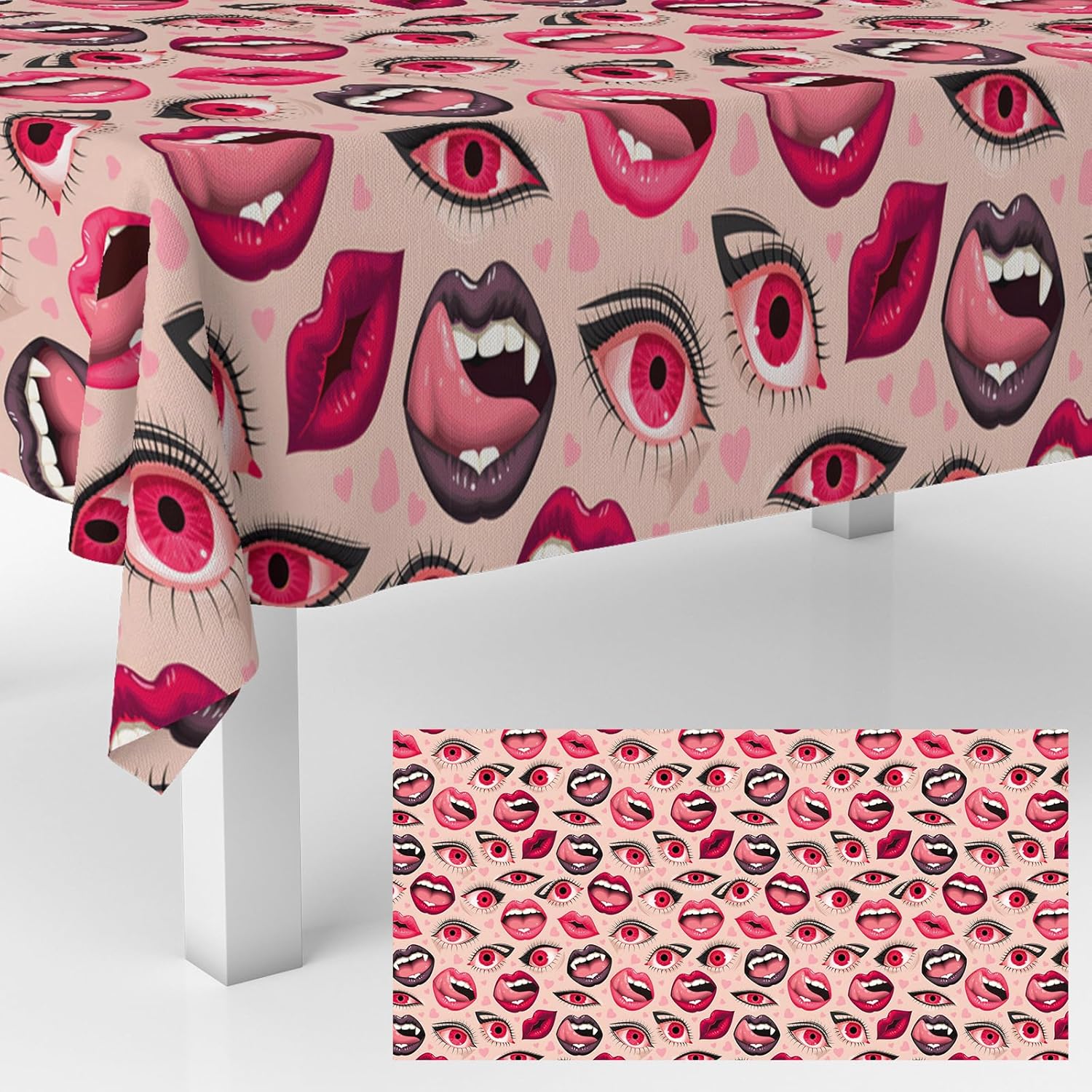 Sexy Lips Love Tablecloths for Party Decorations
