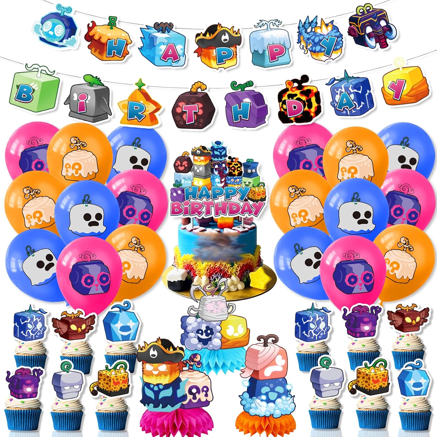 Blox Game Themed Birthday Party Decor Kit