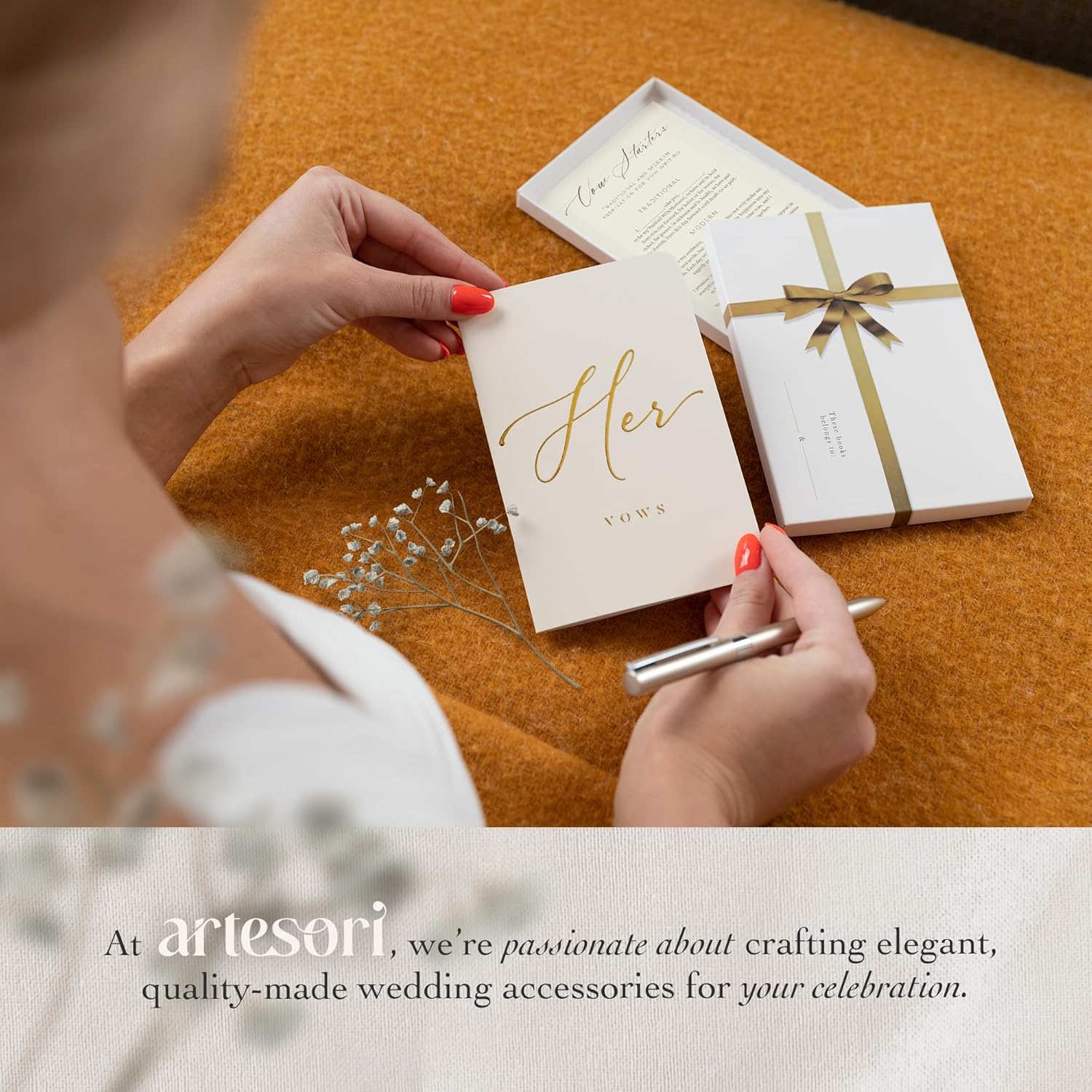 ARTESORI Premium Wedding Vow Book His and Hers