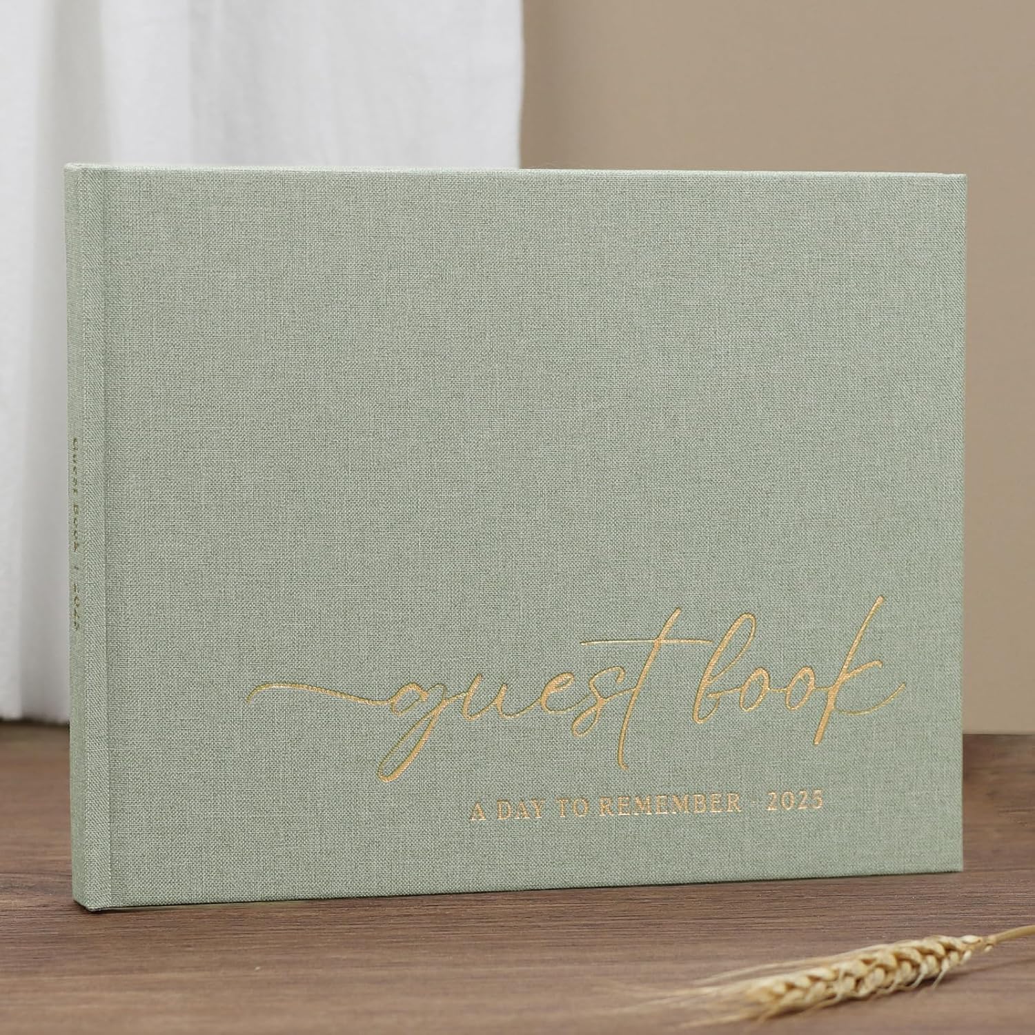 Elegant Guest Book with Linen Cover and 100 Pages