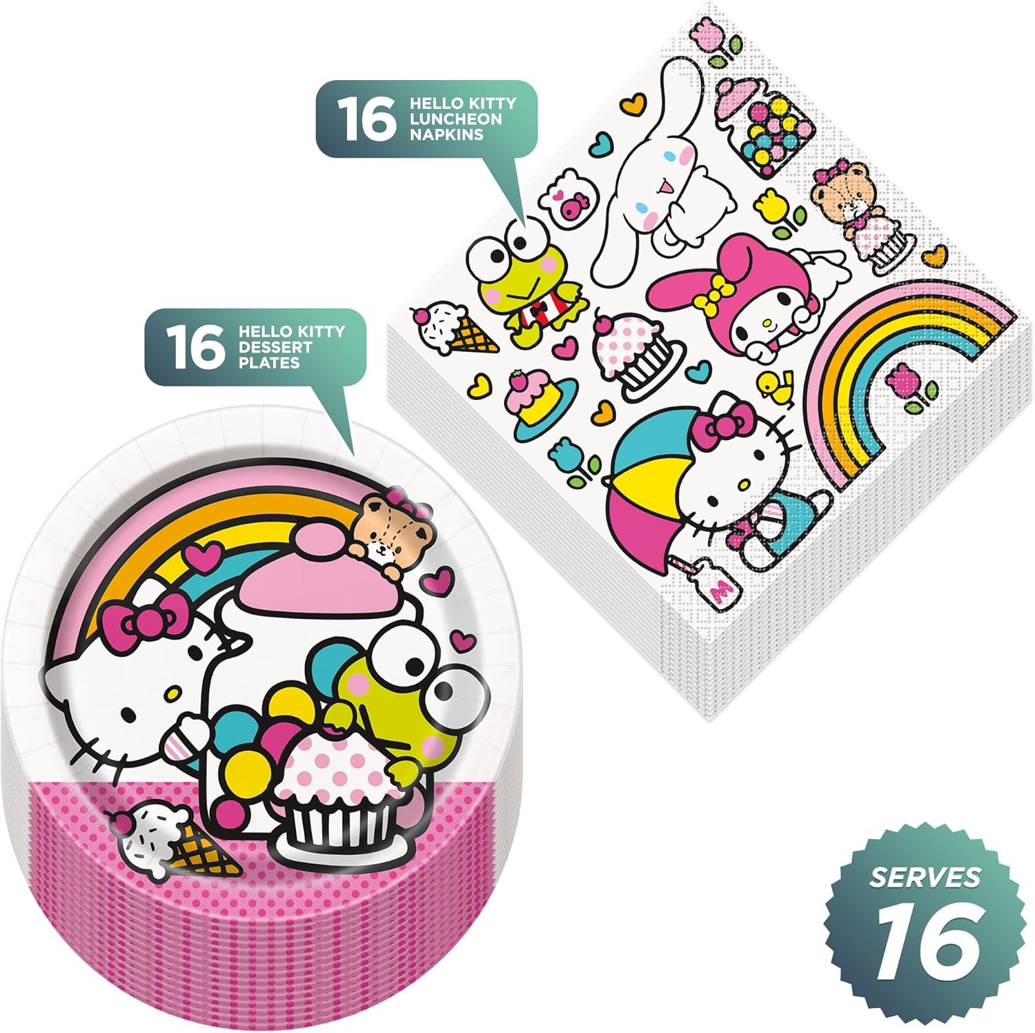HOME HOOPLA Hello Kitty Party Dessert Set