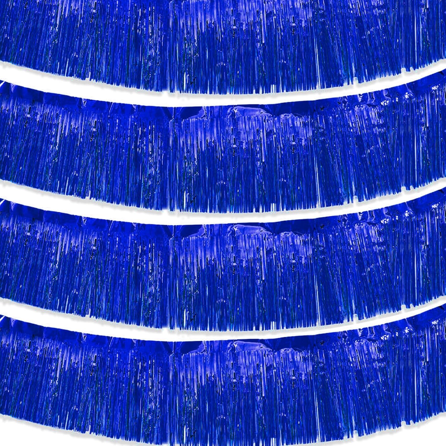 YESON Blue Parade Float Fringe Banners Garland 4 Pack