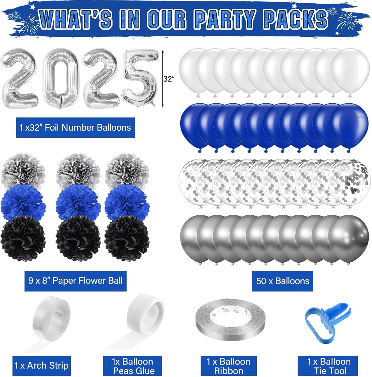 Class of 2025 Graduation Party Decorations Set