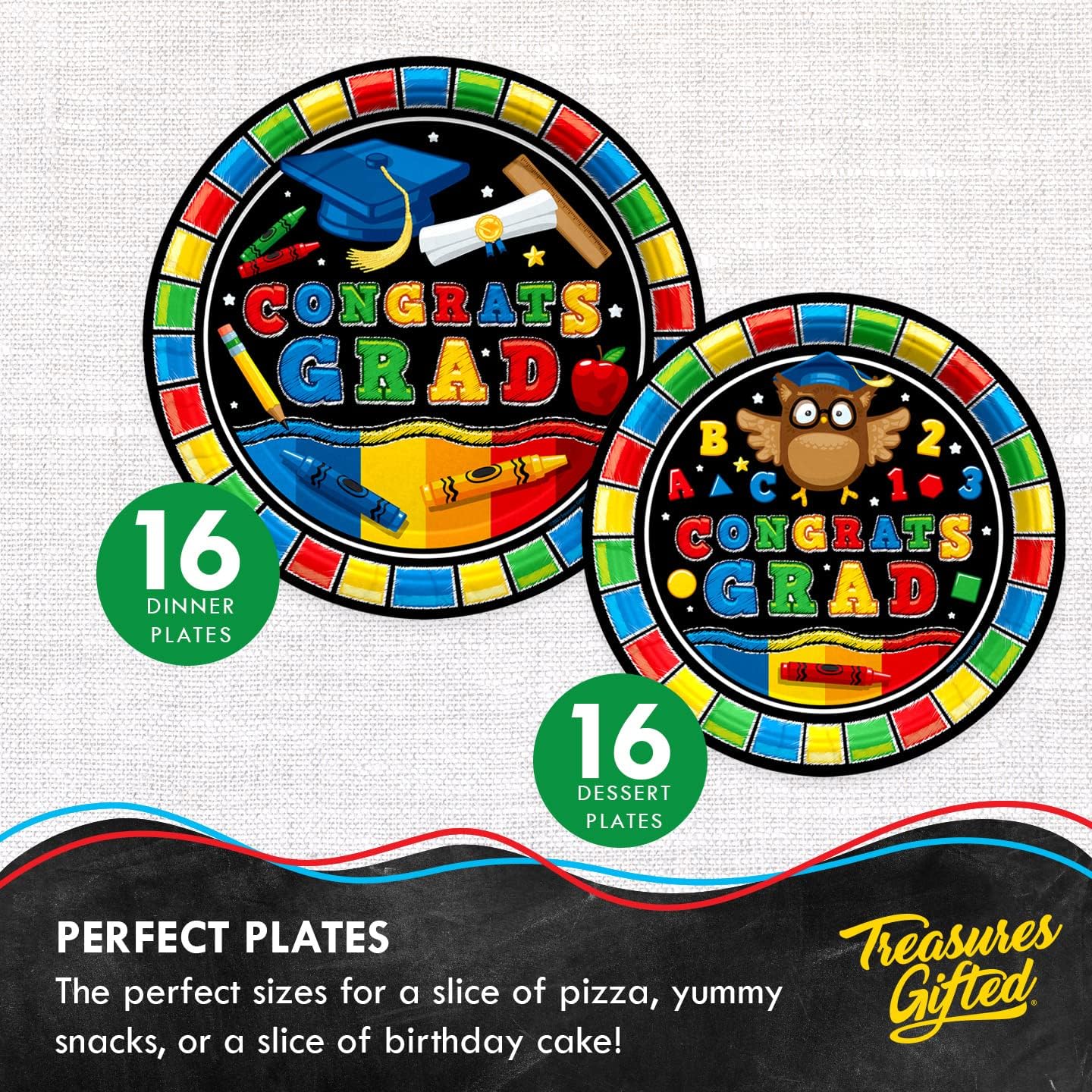 Treasures Gifted Preschool Graduation Decor Set for 16 Guests