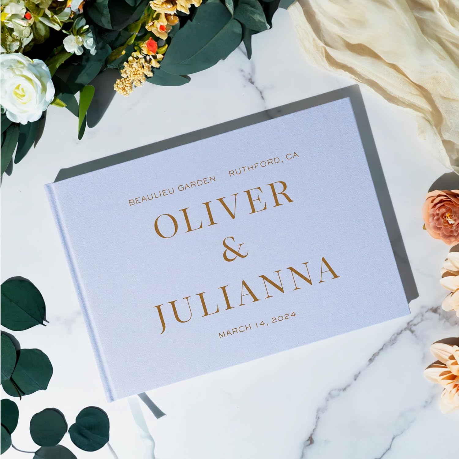 GIFTBYGIFTY Personalized Wedding Guest Book with Names and Address