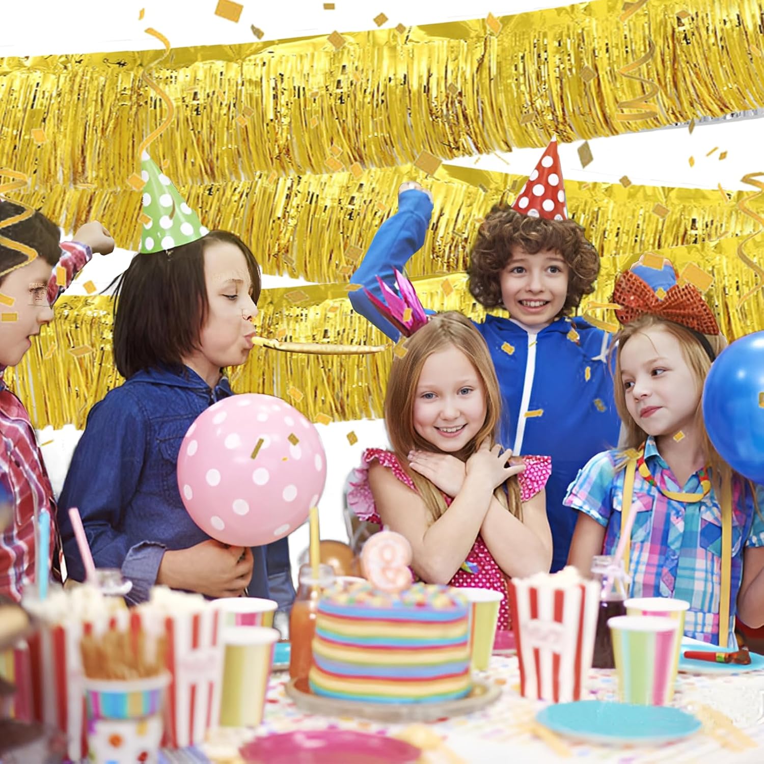 Gold Foil Fringe Garland 10FT 6 Packs